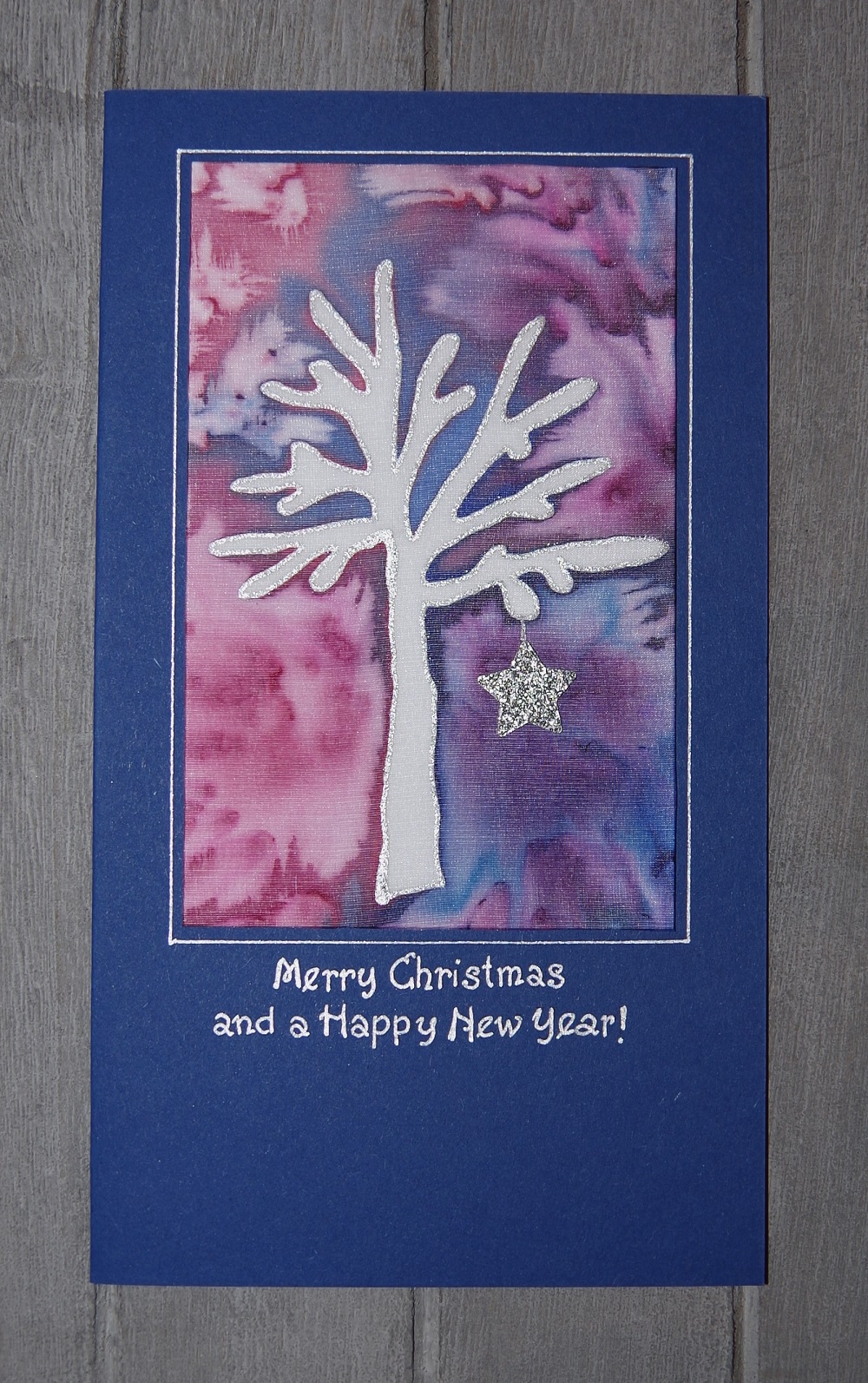 Merry Christmas and a Happy New Year! Silk painting.